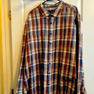 George classic fit flannel long sleeve shirt 3x